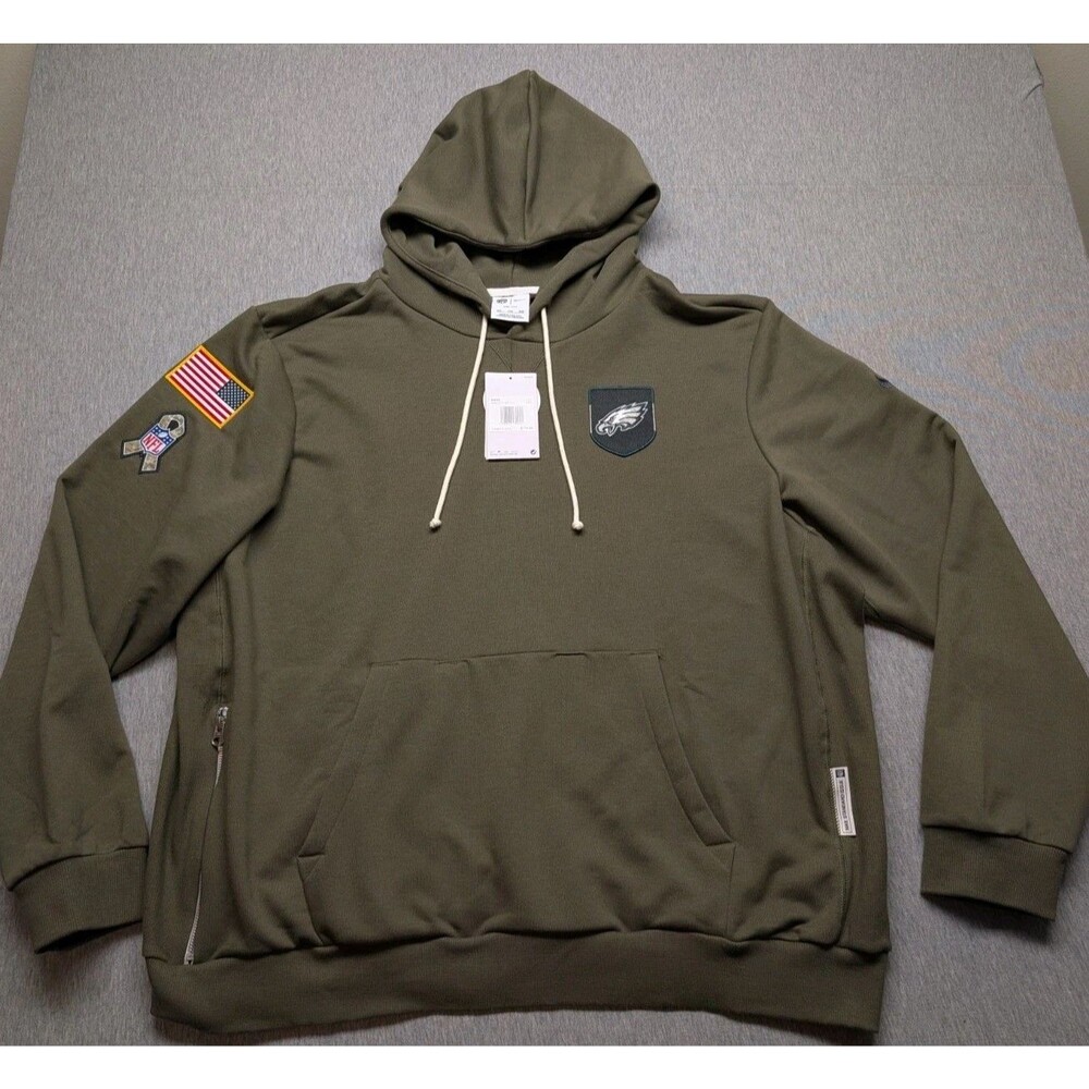 Nike Philadelphia Eagles Hoodie Sz XXL Salute To Service Pullover Standard Issue